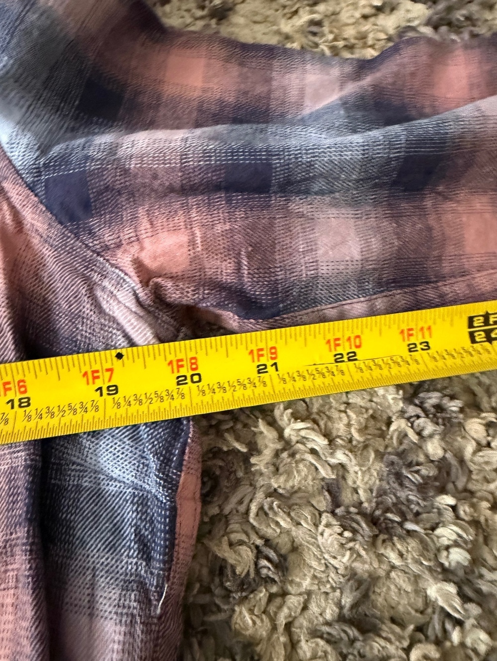 Blue Mountain Plaid Flannel Shirt Medium Pink Blue Gray Button Up Cotton - Picture 4 of 5